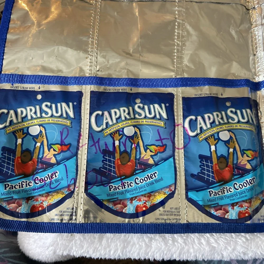 Capri Sun‎ Pacific Cooler Pouch Two Pocket Folder Closure Recycled Reusable